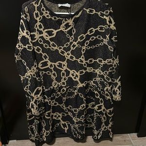 Zara knit midi dress with sleeves